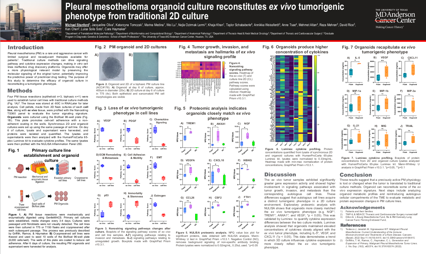 Efficacy of pleural mesothelioma organoid culture in restoring tumorigenic phenotype from traditional 2D culture