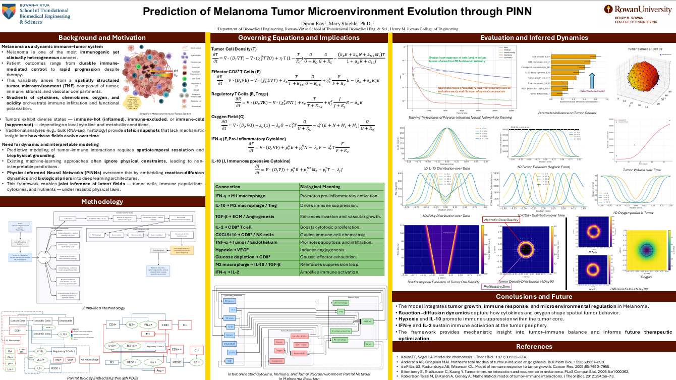 Physics-guided deep learning for spatiotemporal prediction of melanoma evolution