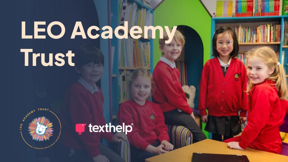 LEO Academy Trust, logos and image of primary school children